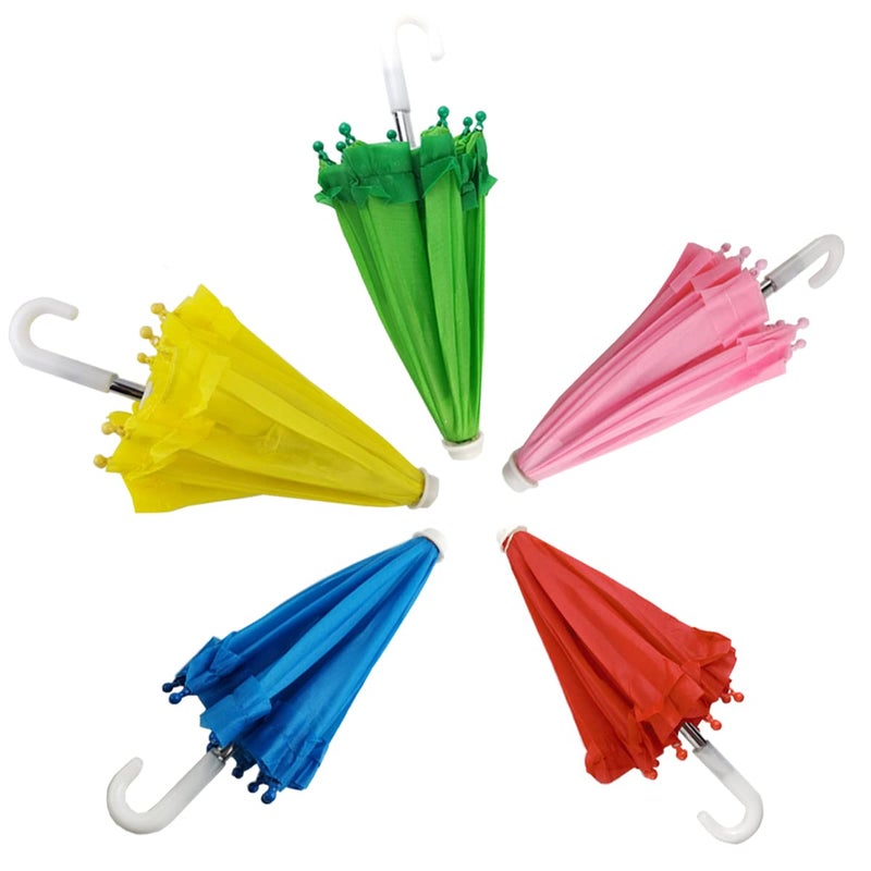 NSBELL 5PCS Cute Doll Toys Sunny Rainy Umbrella for American Girl Dolls and Other 18 inch Dolls Decoration Games Photography Props Supplies - Image 4